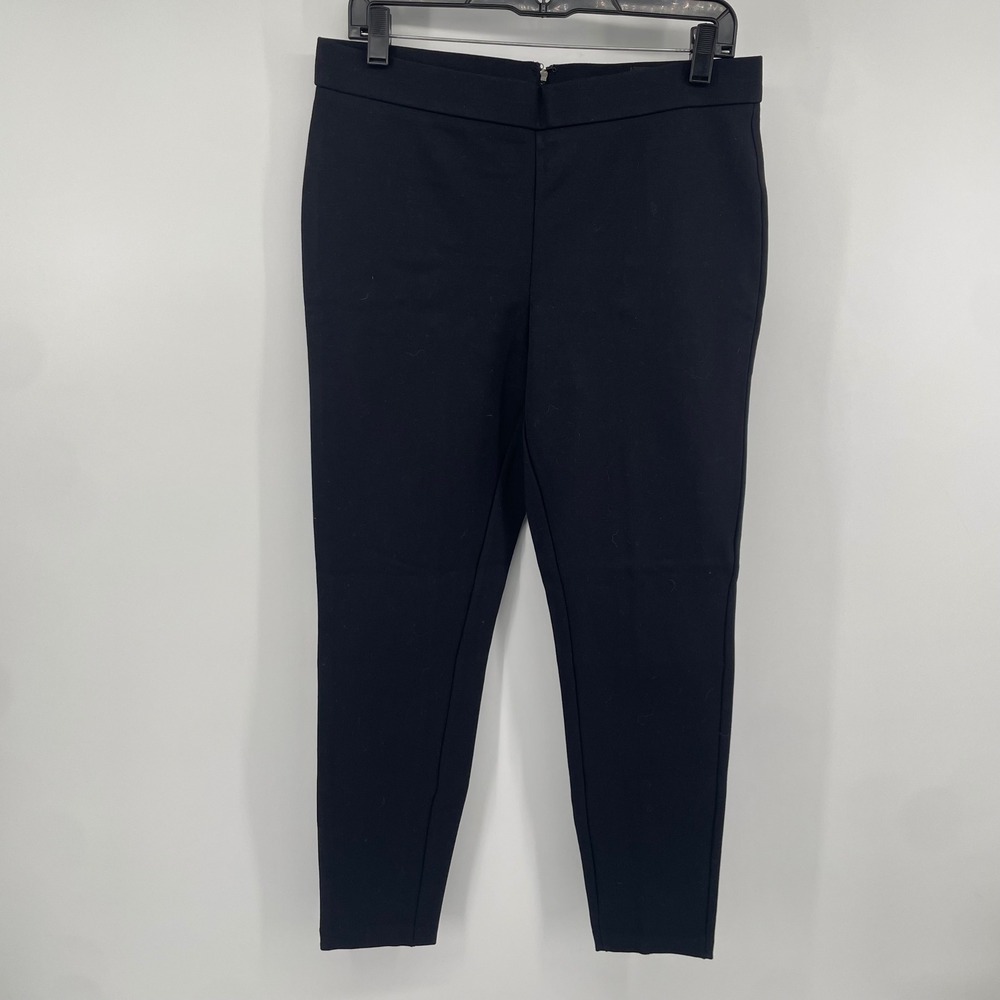 J.Crew Pixie Pants Women L Black Back Zip Slim Tapered Work Professional NWT